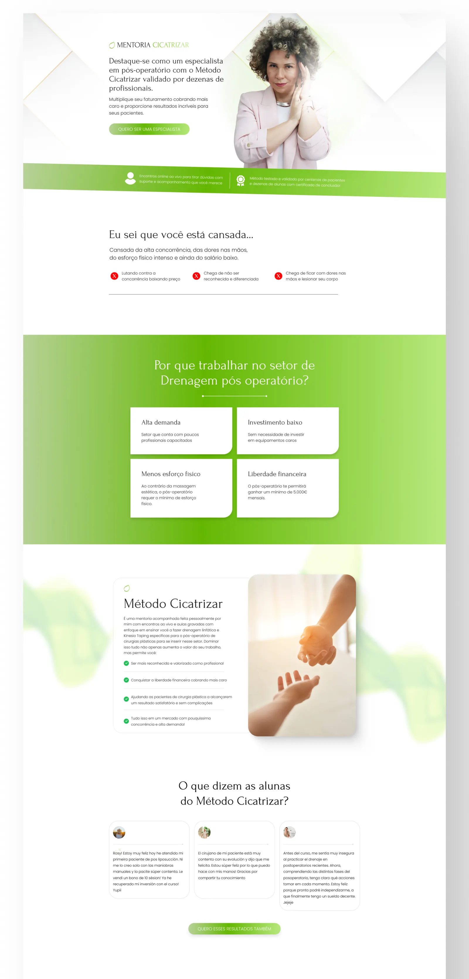 Mentoria Cicatrizar product page