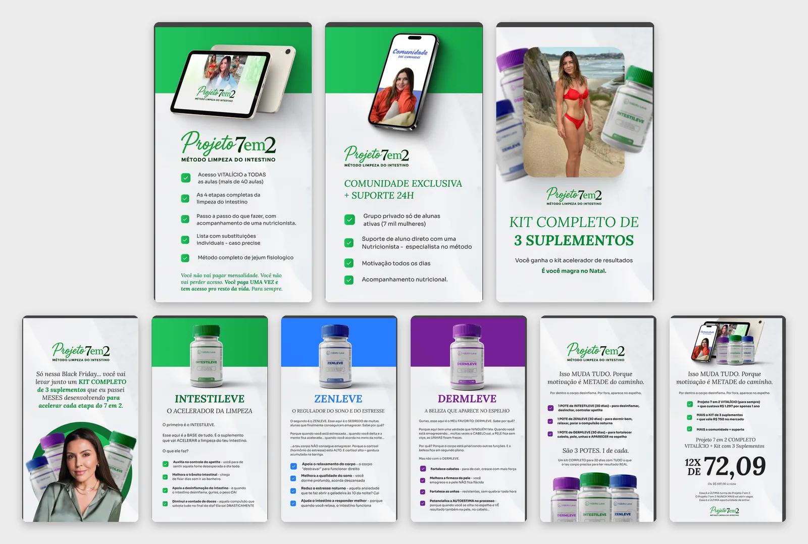 Black Friday creatives for the program and supplement kit