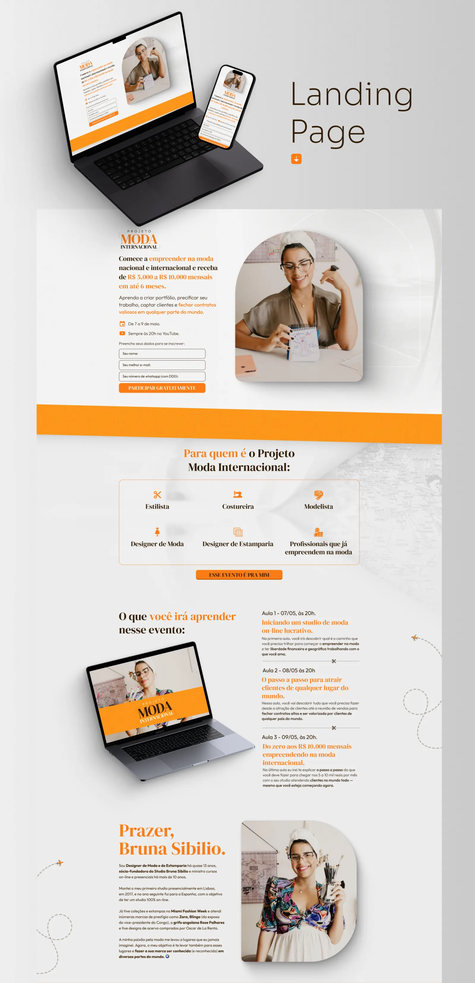 Moda Internacional landing page
