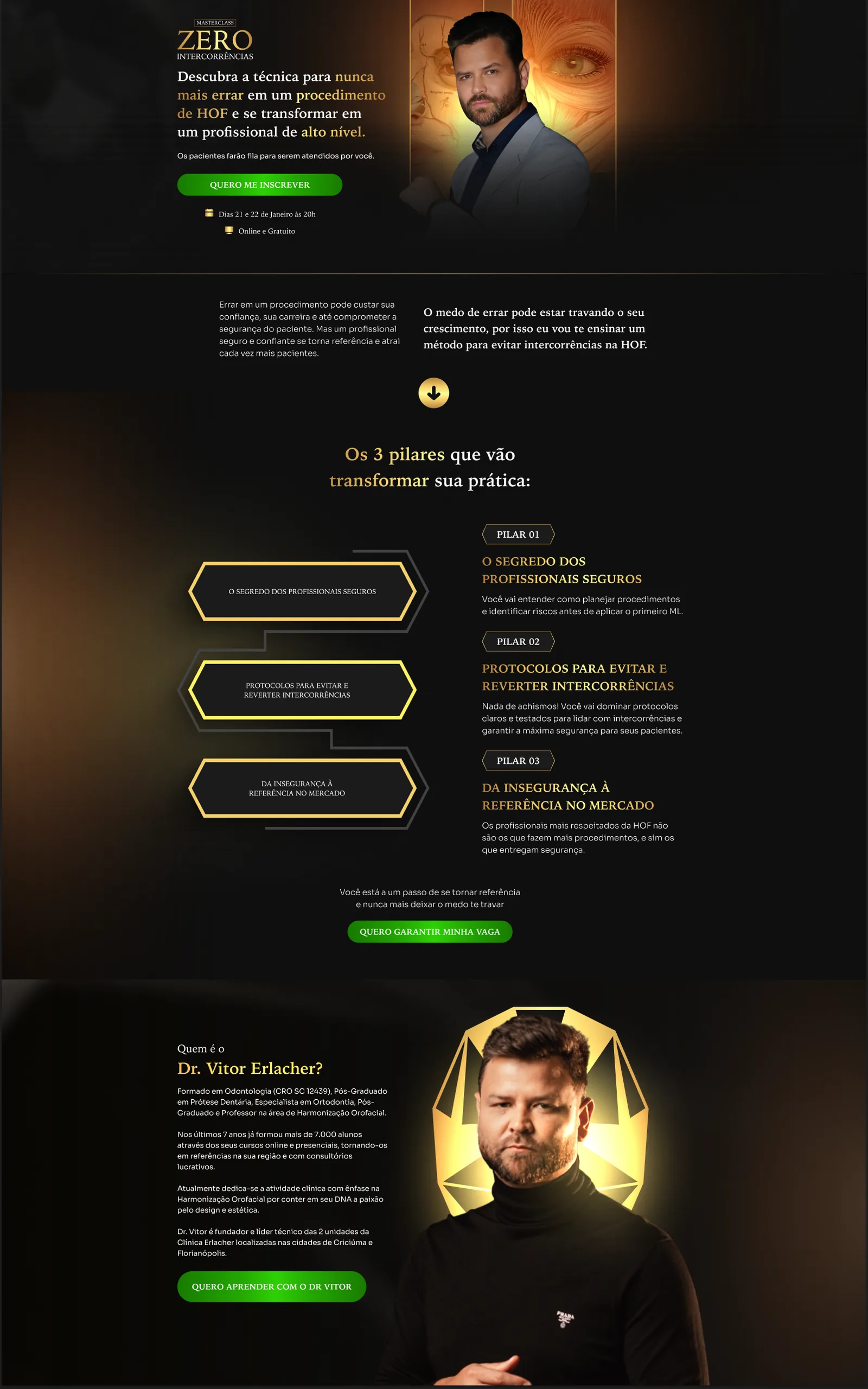 Capture page for Zero Intercorrências